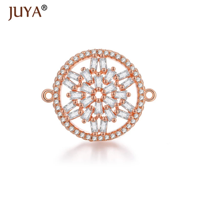 Juya  Series Connector Shiny Zircon Crystals