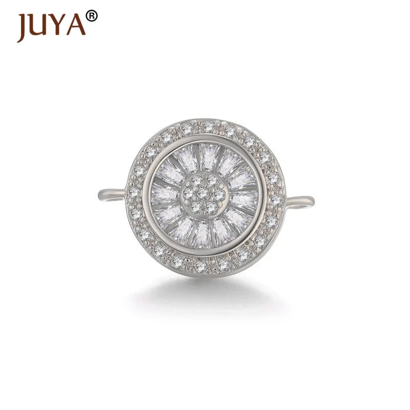 Juya  Series Connector Shiny Zircon Crystals