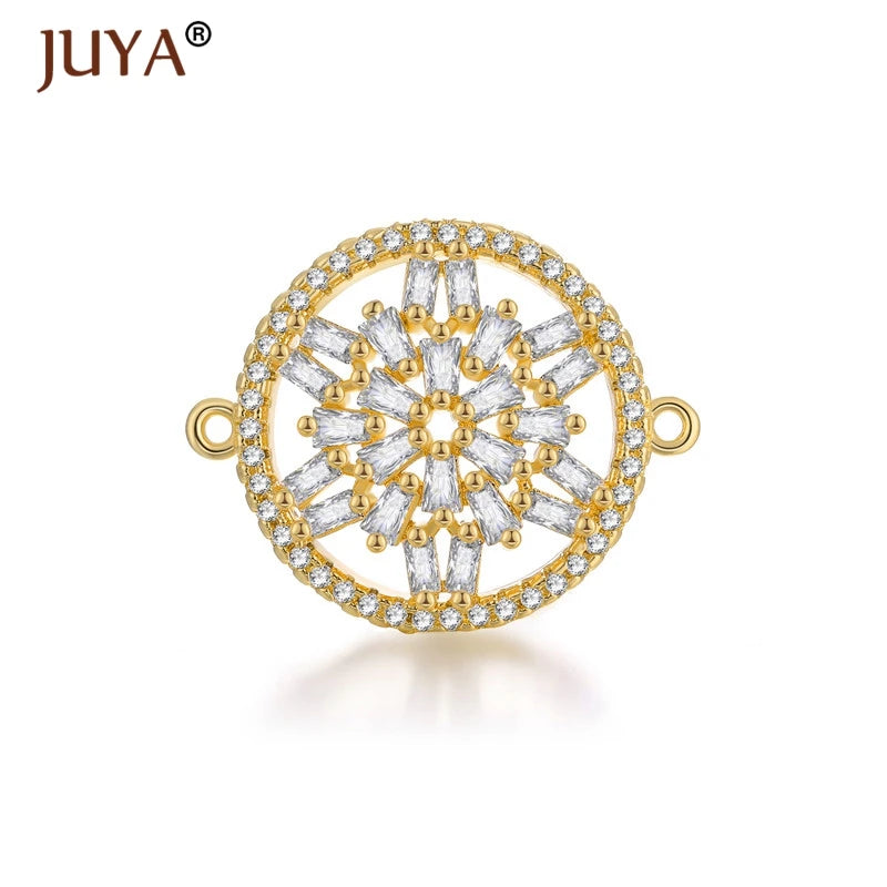 Juya  Series Connector Shiny Zircon Crystals