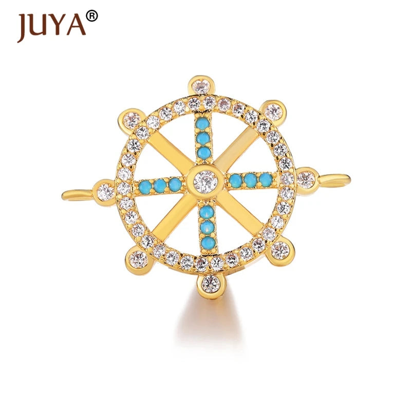 Juya  Series Connector Shiny Zircon Crystals