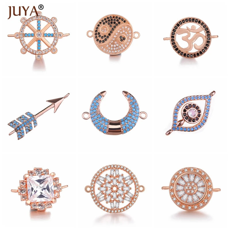 Juya  Series Connector Shiny Zircon Crystals