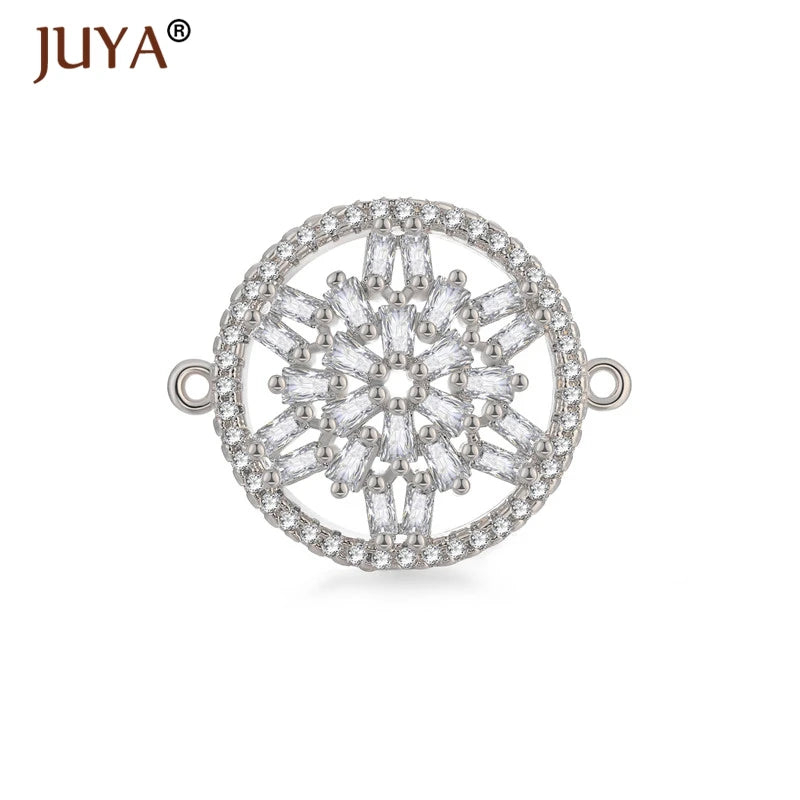 Juya  Series Connector Shiny Zircon Crystals
