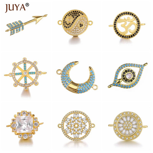Juya  Series Connector Shiny Zircon Crystals