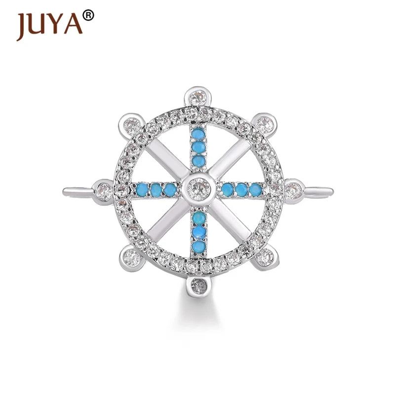 Juya  Series Connector Shiny Zircon Crystals