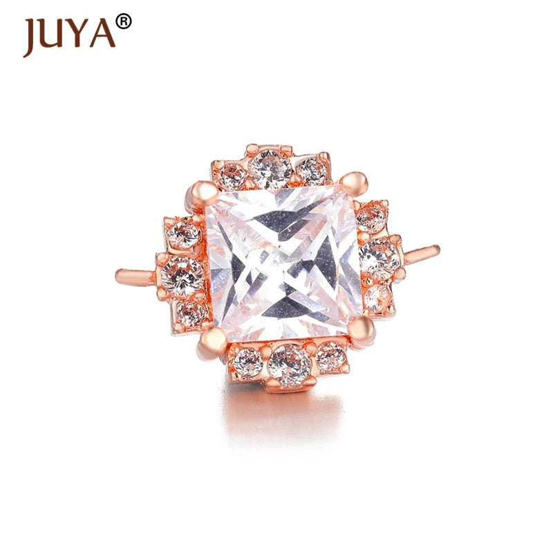 Juya  Series Connector Shiny Zircon Crystals