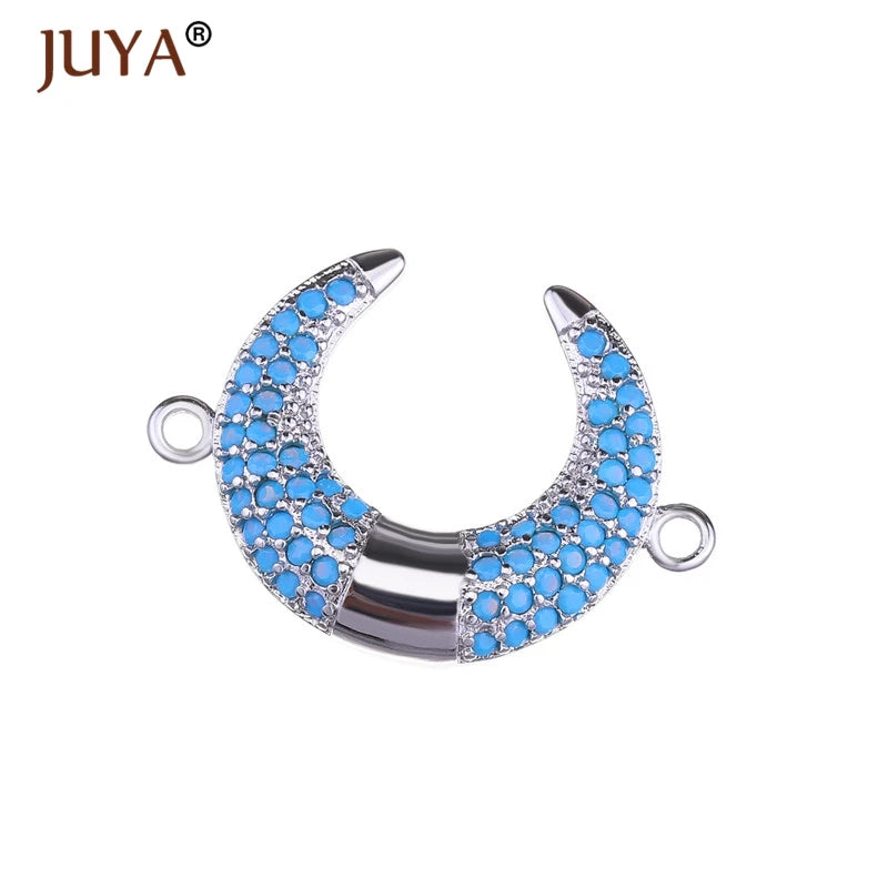 Juya  Series Connector Shiny Zircon Crystals
