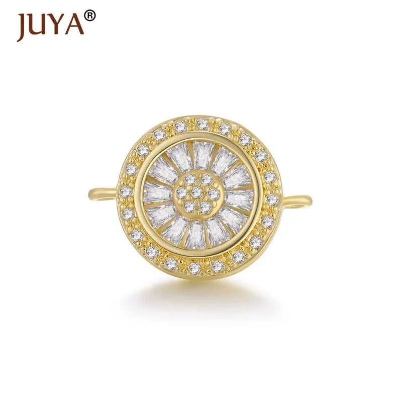 Juya  Series Connector Shiny Zircon Crystals