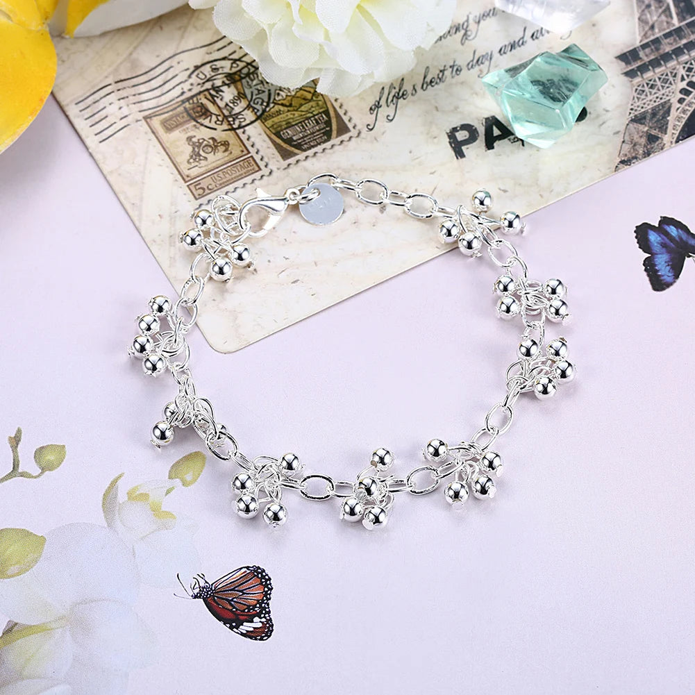 Silver Bracelets Charm Beads