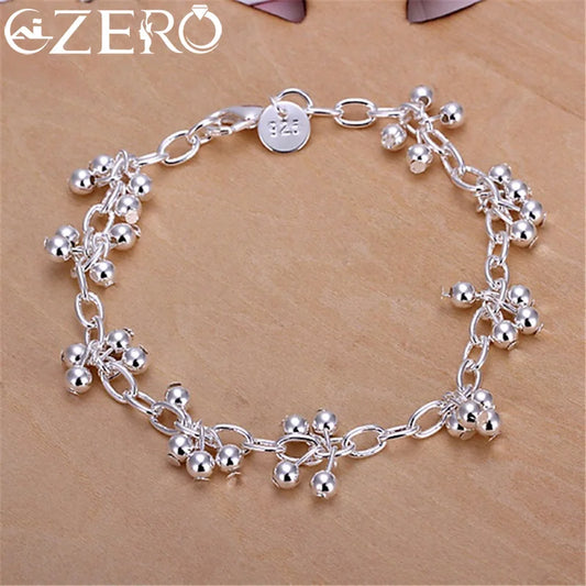 Silver Bracelets Charm Beads