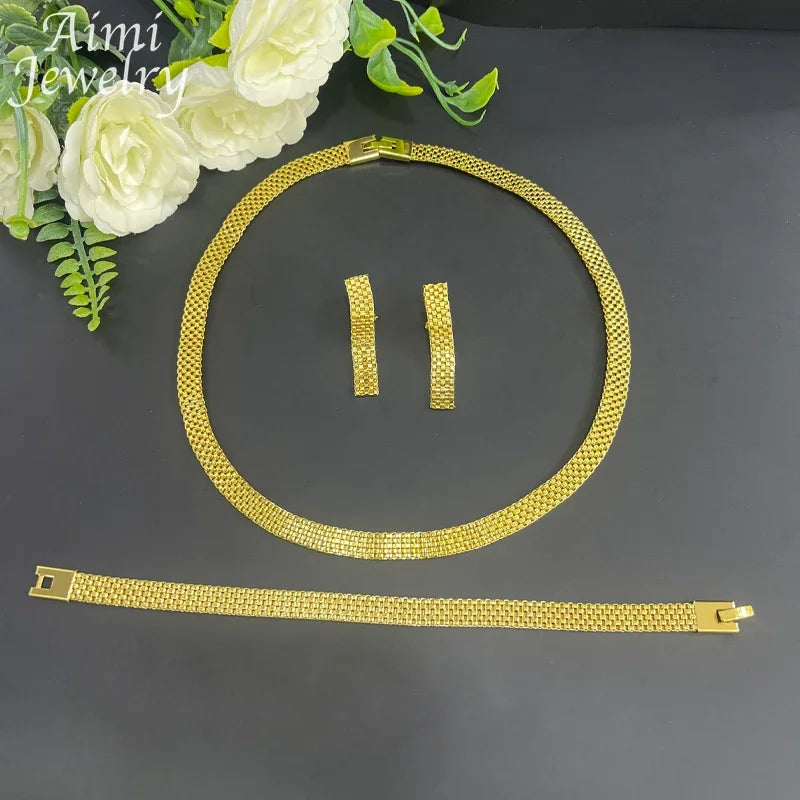 18K Gold Plated Jewelry Set