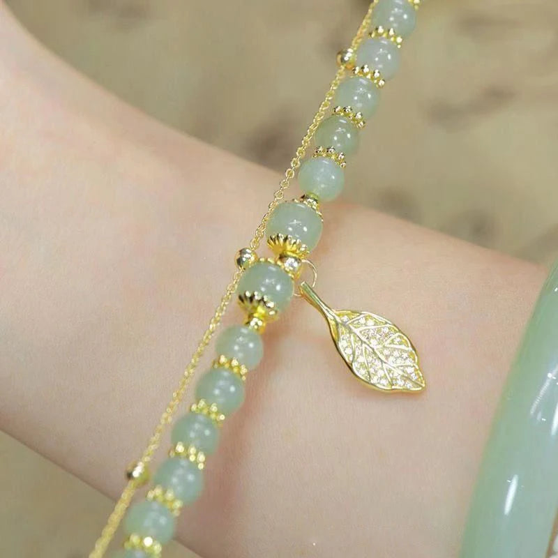 Wrist Strap Bangle Double Chain Bracelet
