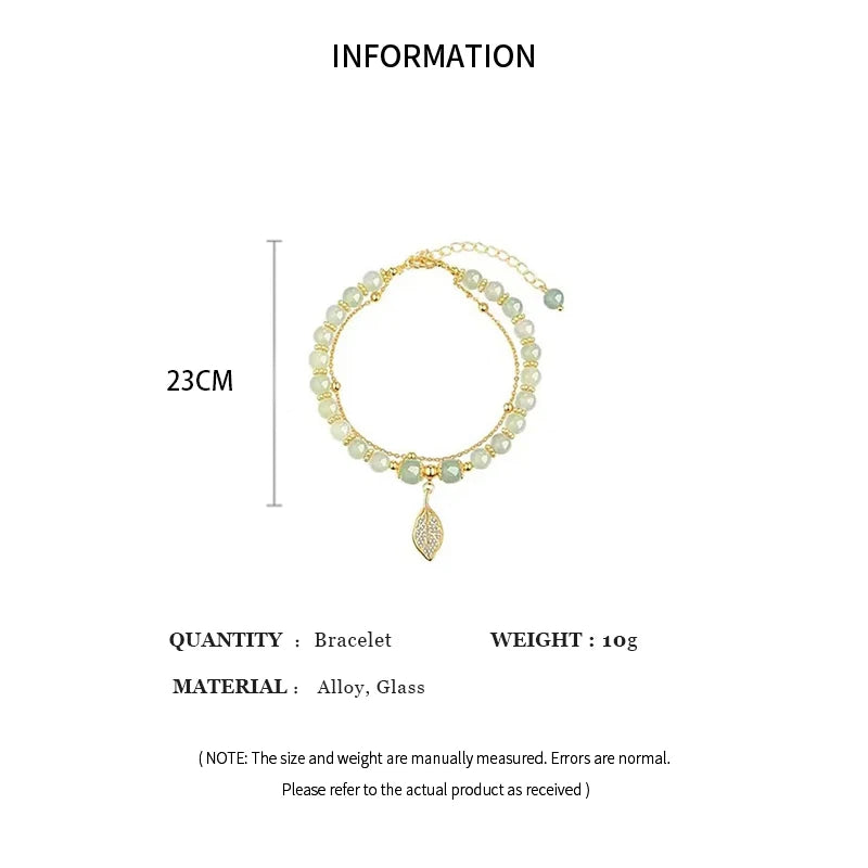 Wrist Strap Bangle Double Chain Bracelet