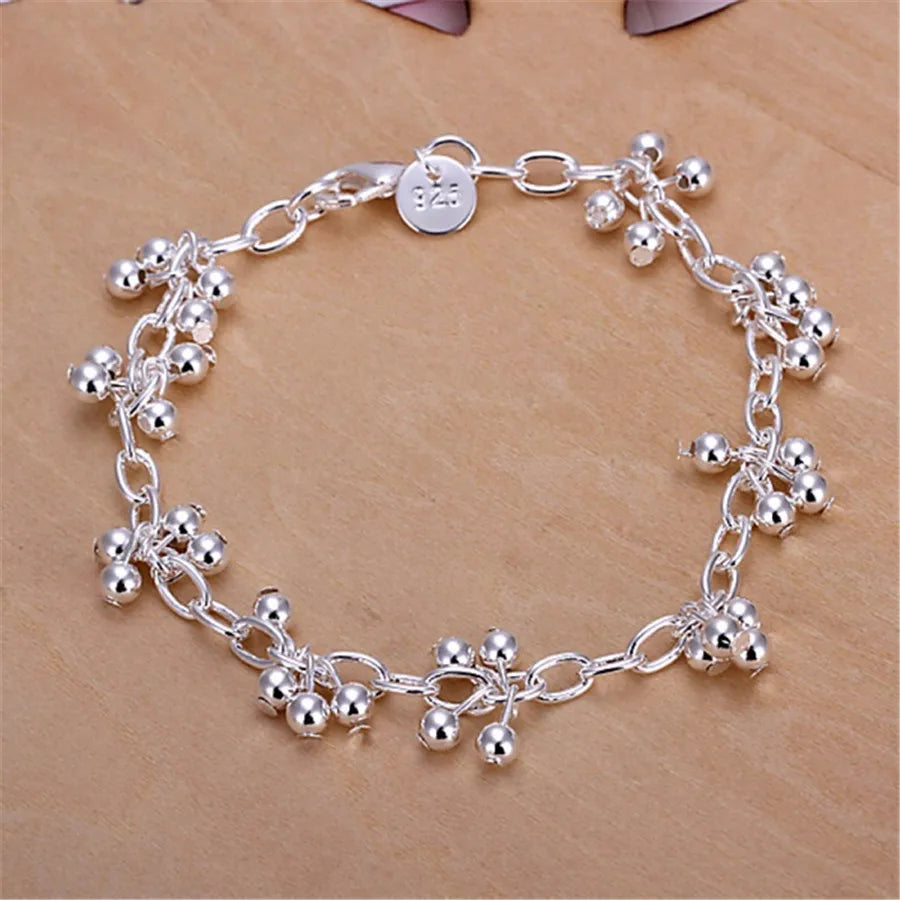 Silver Bracelets Charm Beads