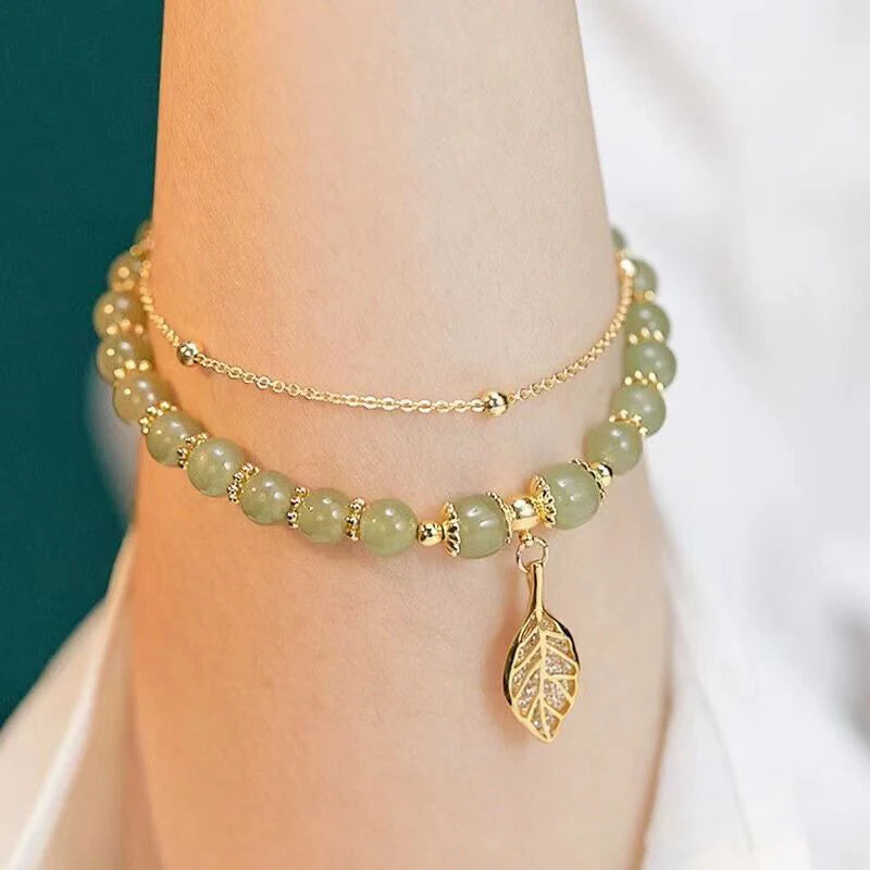 Wrist Strap Bangle Double Chain Bracelet