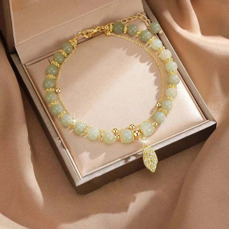 Wrist Strap Bangle Double Chain Bracelet