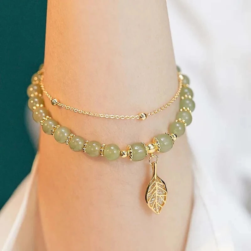 Wrist Strap Bangle Double Chain Bracelet