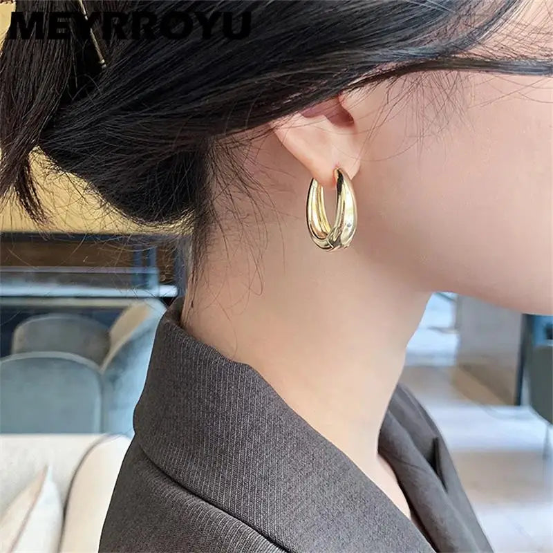 Metal Hoop Earrings