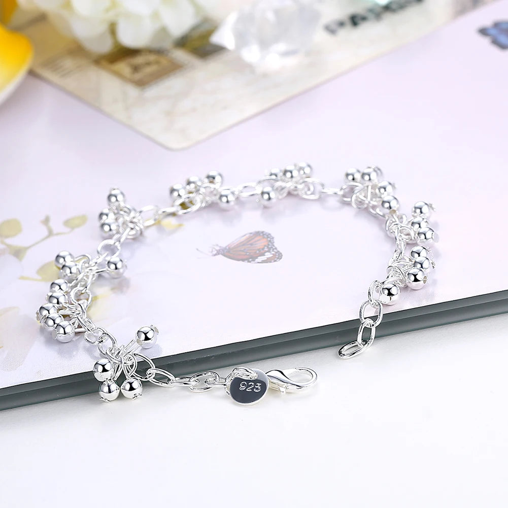 Silver Bracelets Charm Beads