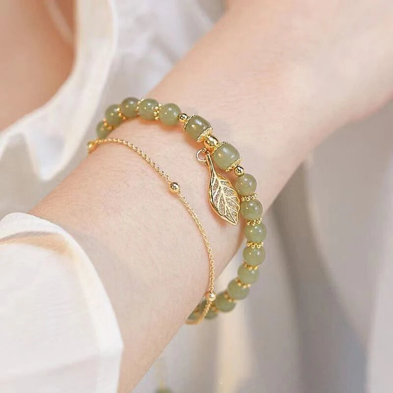 Wrist Strap Bangle Double Chain Bracelet