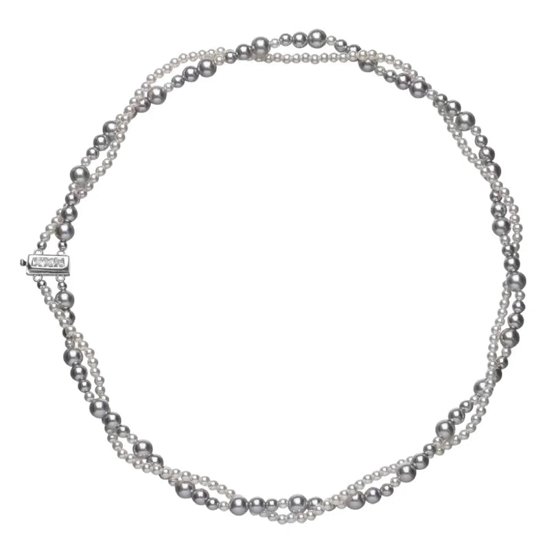 Imitation Pearl Wrapped Necklace
